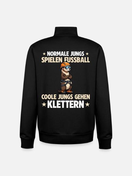 Klettern Jungs Lustiger Frettchen Kletterer - Unisex Organic Zip Sweatshirt von Stanley/Stella - Schwarz