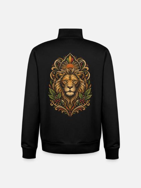 Éthiopie Éthiopiens - Sweat zippé unisexe en coton bio Stanley/Stella - noir