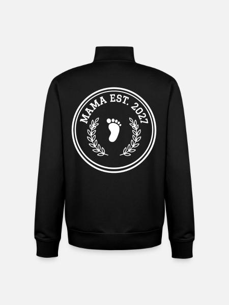 Mama 2027 Babyfuß Kranz - Unisex Organic Zip Sweatshirt von Stanley/Stella - Schwarz