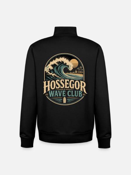 Hossegor Wave Club Surf - Unisex Organic Zip Sweatshirt by Stanley/Stella - black
