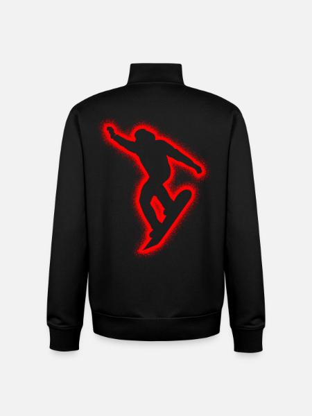 Snowboardeurs Snowboard Enfants Snowboard Hommes - Sweat zippé unisexe en coton bio Stanley/Stella - noir