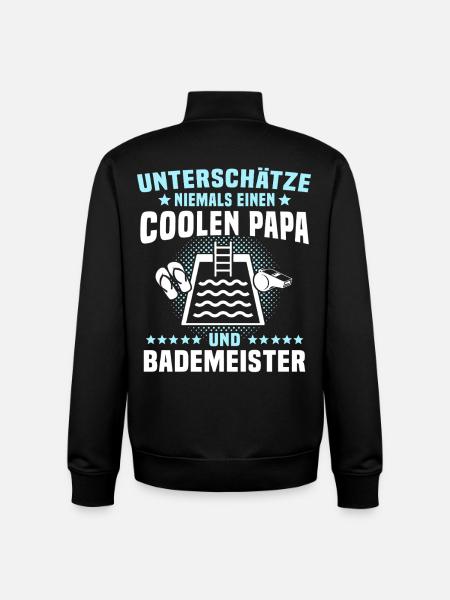 Bademeister Papa Schwimmmeister - Unisex Organic Zip Sweatshirt von Stanley/Stella - Schwarz