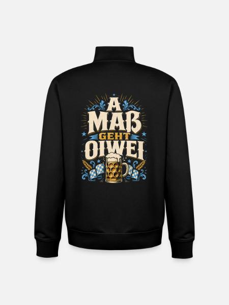 Bayerischer Bier Humor - Unisex Organic Zip Sweatshirt von Stanley/Stella - Schwarz