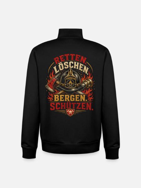 Feuerwehr - Unisex Organic Zip Sweatshirt von Stanley/Stella - Schwarz