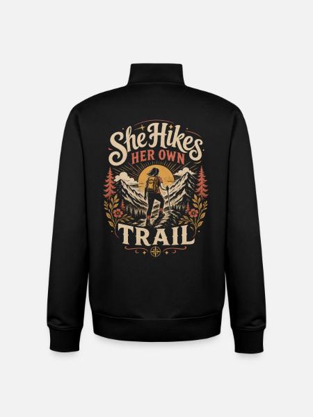 Wanderin Wandern - Unisex Organic Zip Sweatshirt von Stanley/Stella - Schwarz