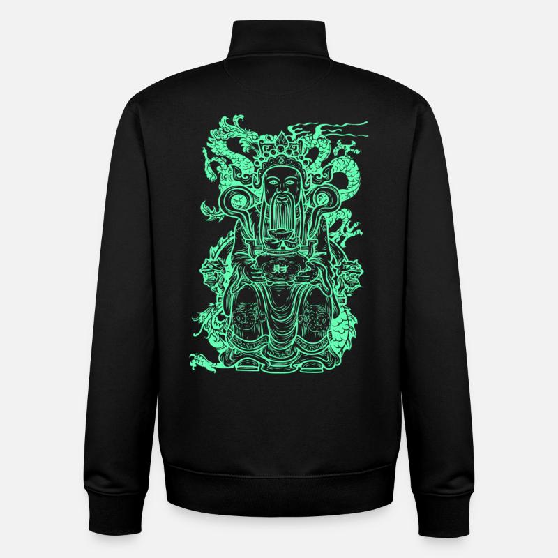 Buddha Figur - Unisex Organic Zip Sweatshirt von Stanley/Stella - Schwarz