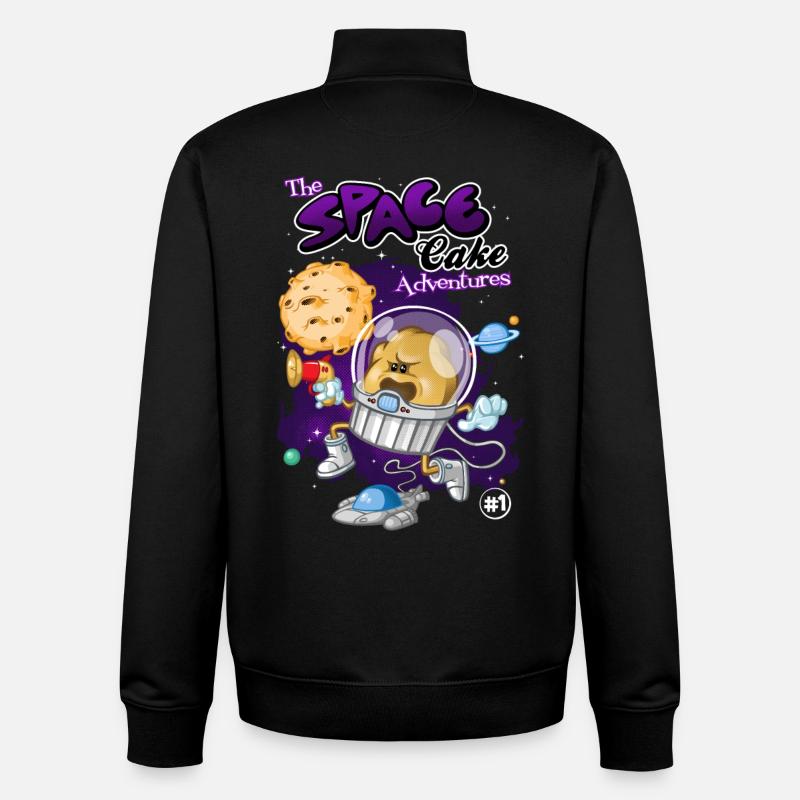 Space cake - Unisex Organic Zip Sweatshirt by Stanley/Stella - black