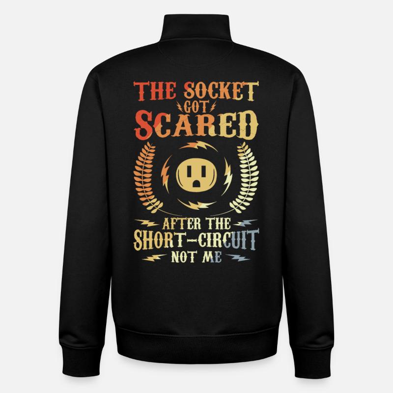 Elektronikerwitz - Unisex Organic Zip Sweatshirt by Stanley/Stella - black