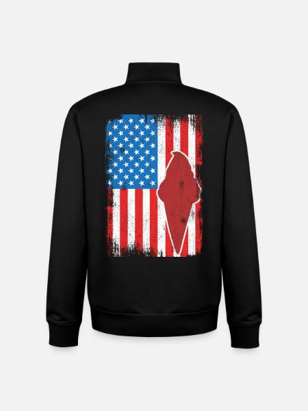 Eiscreme 4. Juli USA - Unisex Organic Zip Sweatshirt von Stanley/Stella - Schwarz