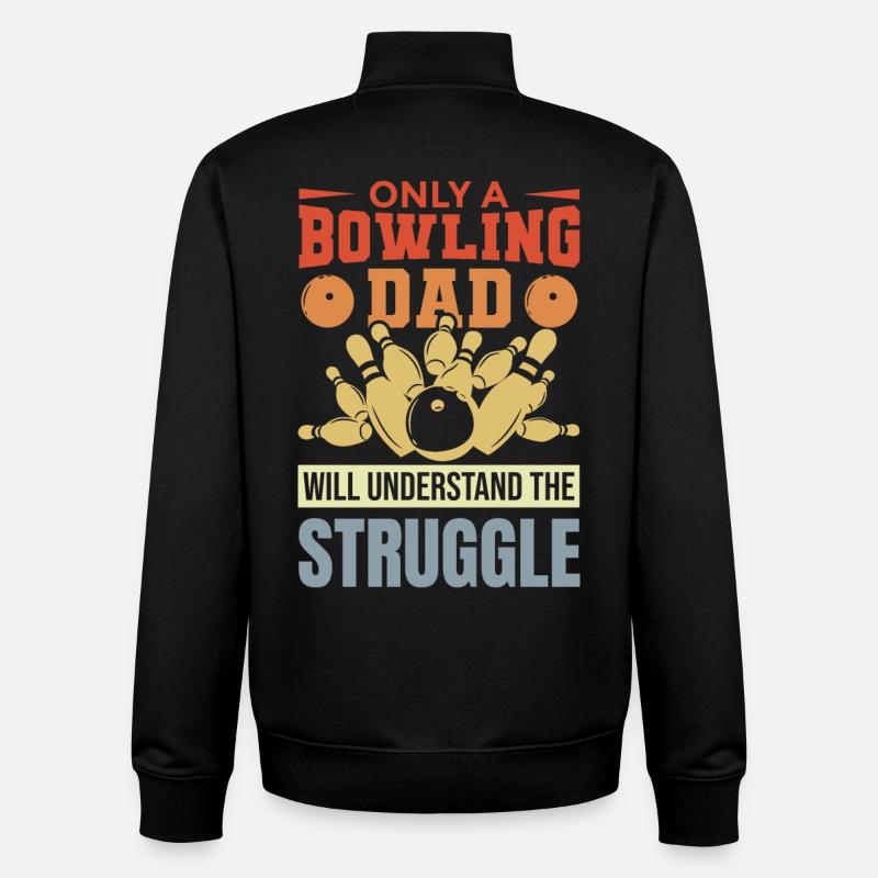 Père de bowling - Sweat zippé unisexe en coton bio Stanley/Stella - noir