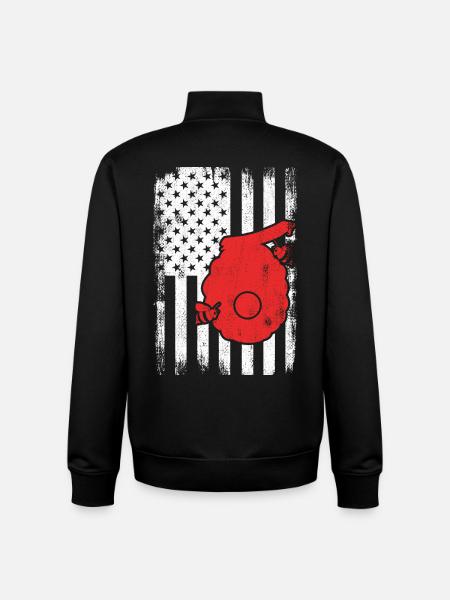 4th of July USA Beekeeping - Unisex Organic Zip Sweatshirt by Stanley/Stella - black