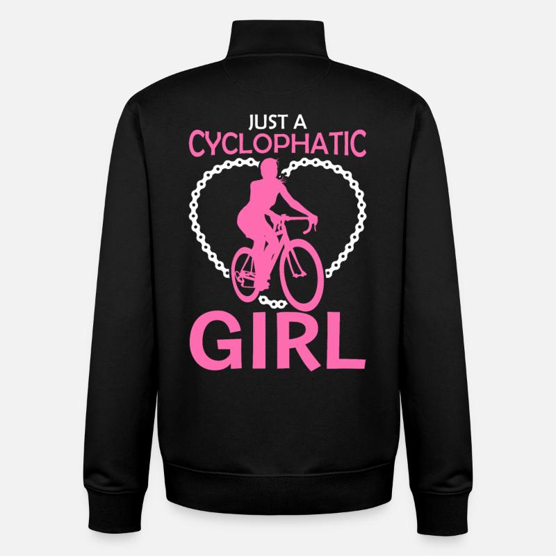 Nur eine Radfahrerin - Unisex Organic Zip Sweatshirt von Stanley/Stella - Schwarz