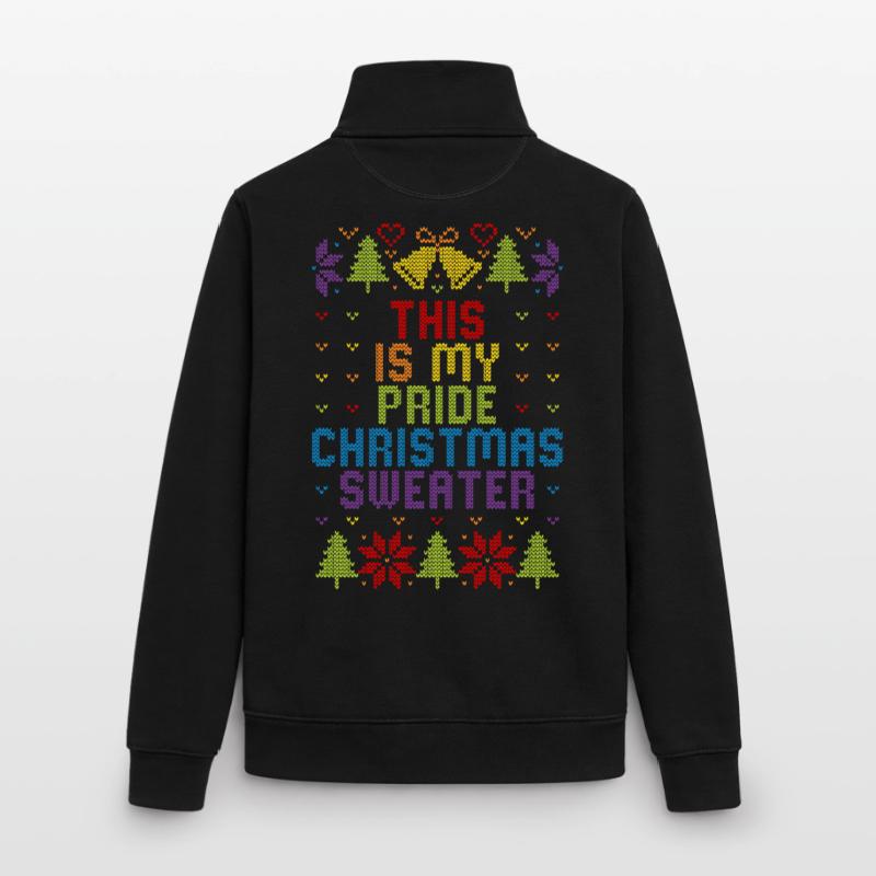 C’est mon pull de Noël Pride Noël moche Sweat zippé unisexe en coton bio Stanley/Stella