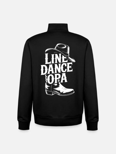 Line Dance Opa - Unisex Organic Zip Sweatshirt von Stanley/Stella - Schwarz