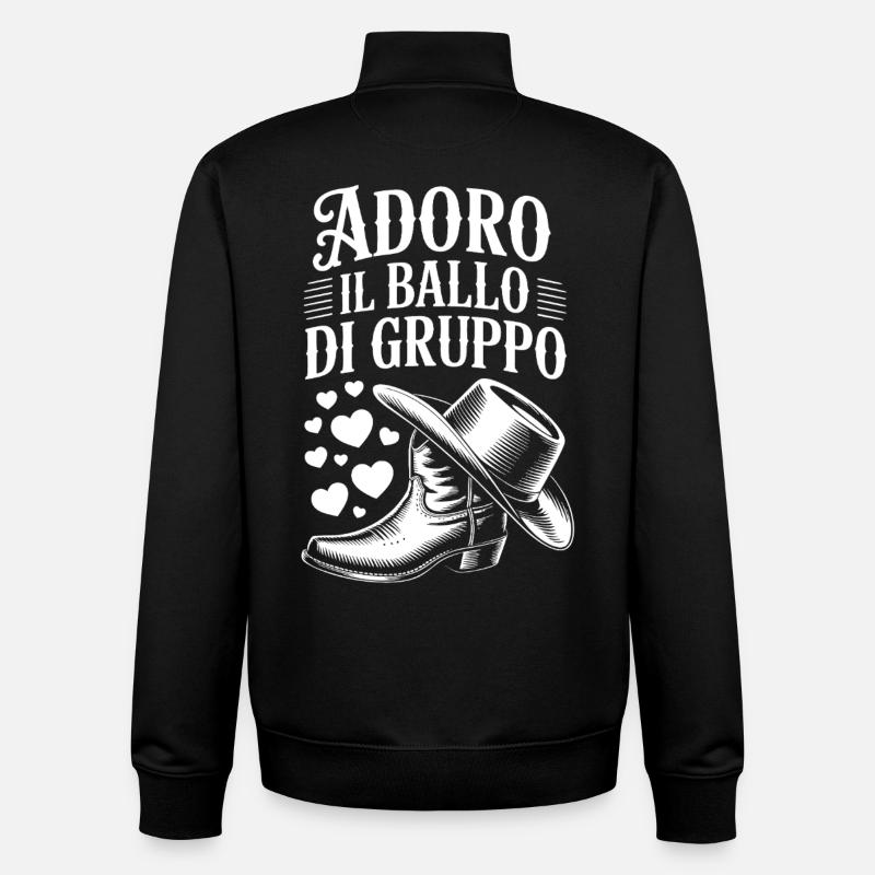 I love group dancing - Unisex Organic Zip Sweatshirt by Stanley/Stella - black