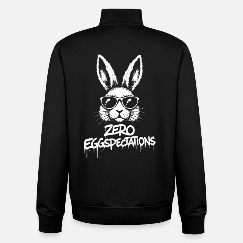 Zero Eggspectations - Unisex Organic Zip Sweatshirt von Stanley/Stella - Schwarz