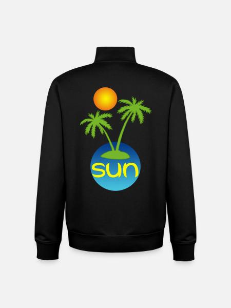 Paradise in the sun - Unisex Organic Zip Sweatshirt by Stanley/Stella - black