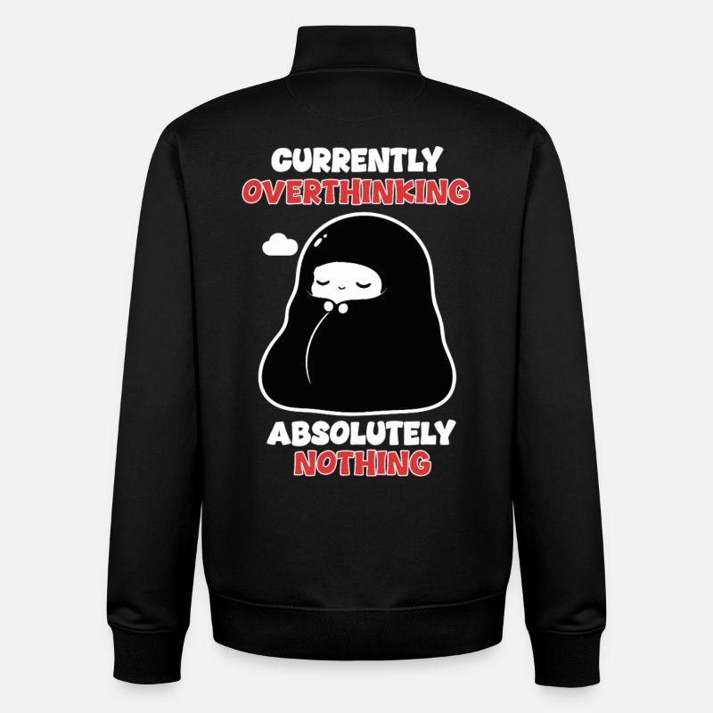Overthinking Nothing Manga Chibi Humor - Unisex Organic Zip Sweatshirt von Stanley/Stella - Schwarz