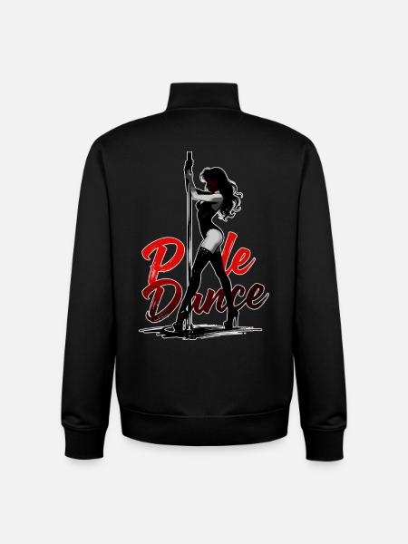 Pole Dance Silhuet – Elegant Pin-up Kunst - Stanley/Stella unisex sweatshirt med lynlås i økologisk - sort