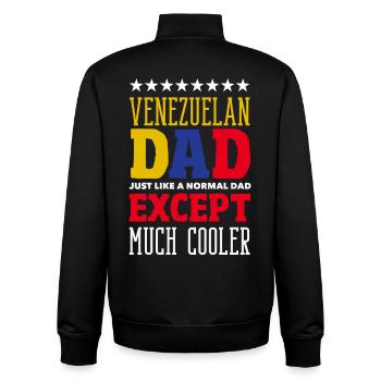 Drapeau du Venezuela Fierté & Maison Venezuela - Sweat zippé unisexe en coton bio Stanley/Stella - noir - Dos - AI Model Male 185 light (185cm)