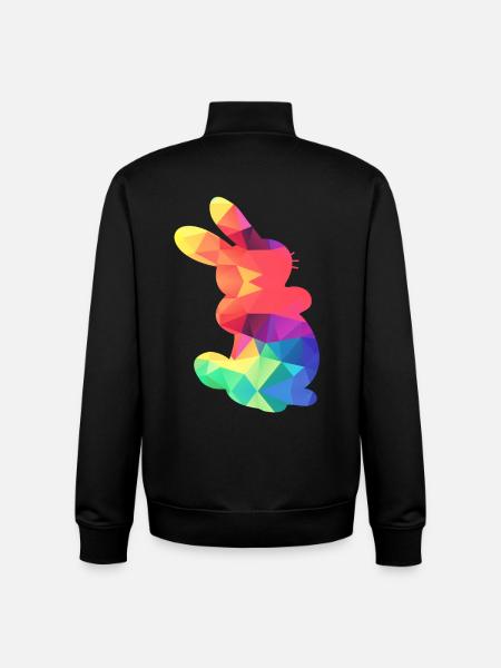 Buntes Häschen - Unisex Organic Zip Sweatshirt von Stanley/Stella - Schwarz