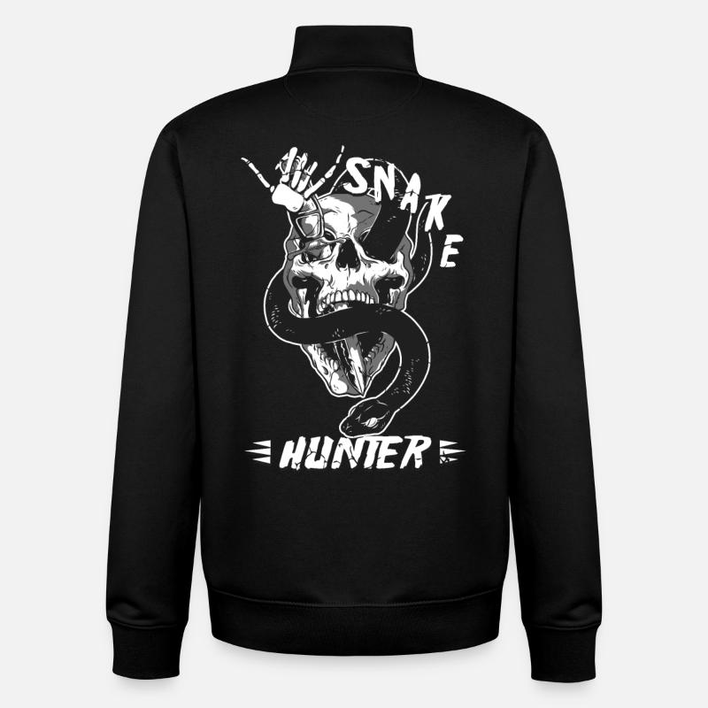 Snake Hunter - Unisex Organic Zip Sweatshirt by Stanley/Stella - black