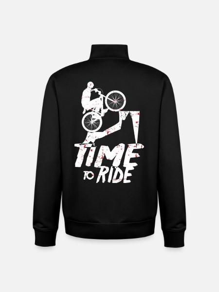 Mountain bikers - Unisex Organic Zip Sweatshirt by Stanley/Stella - black