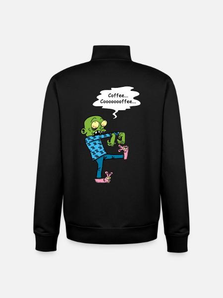 Need a coffee - Unisex Organic Zip Sweatshirt by Stanley/Stella - black