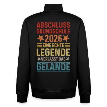 Abschluss 2026 Grundschule - Unisex Organic Zip Sweatshirt von Stanley/Stella - Schwarz - Hinten - AI Model Male 185 light (185cm)