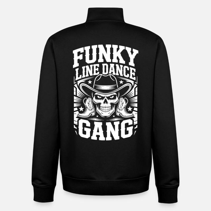 Funky Line Dance Gang - Unisex Organic Zip Sweatshirt von Stanley/Stella - Schwarz