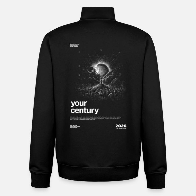 Votre explosion du siècle - Sweat zippé unisexe en coton bio Stanley/Stella - noir