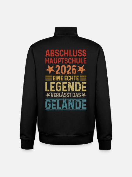 Dimission 2026 Hauptschule Hauptschulabschluss - Stanley/Stella unisex sweatshirt med lynlås i økologisk - sort