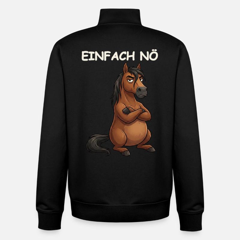 Pferd Lustiger Spruch - Unisex Organic Zip Sweatshirt von Stanley/Stella - Schwarz