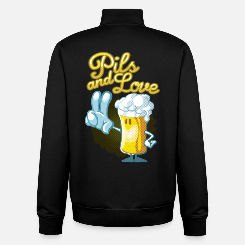 Pils und Liebe Toon - Unisex Organic Zip Sweatshirt von Stanley/Stella - Schwarz