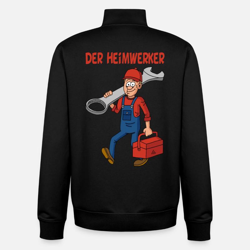 der Heimwerker - Unisex Organic Zip Sweatshirt von Stanley/Stella - Schwarz