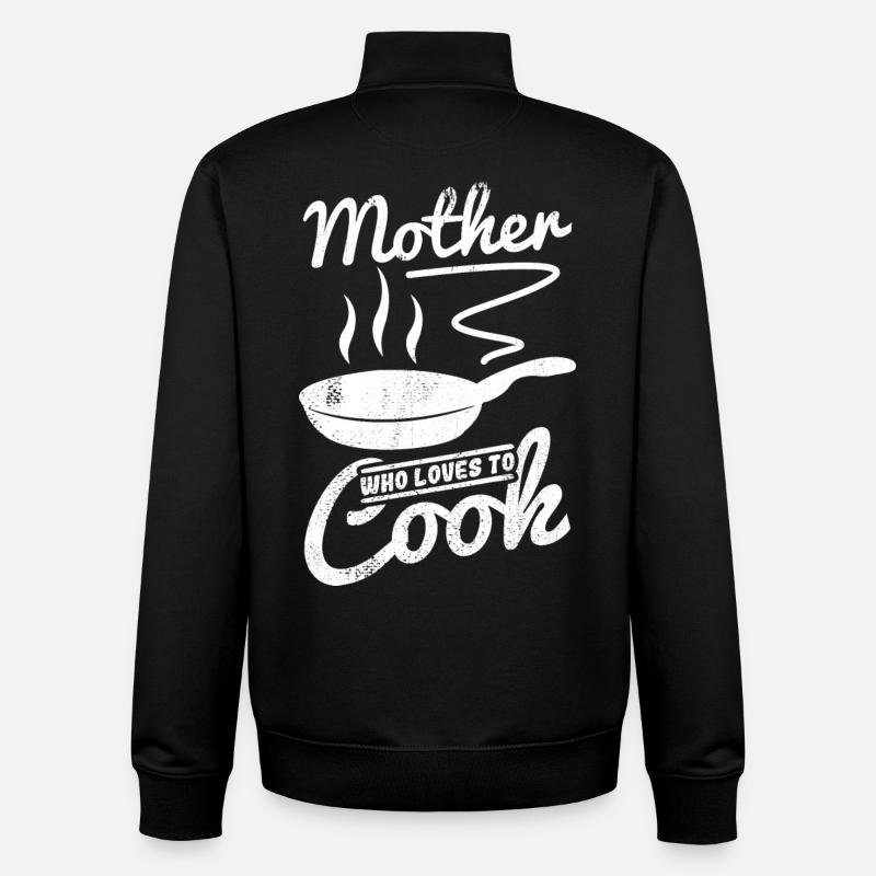 Maman qui aime cuisiner - Sweat zippé unisexe en coton bio Stanley/Stella - noir