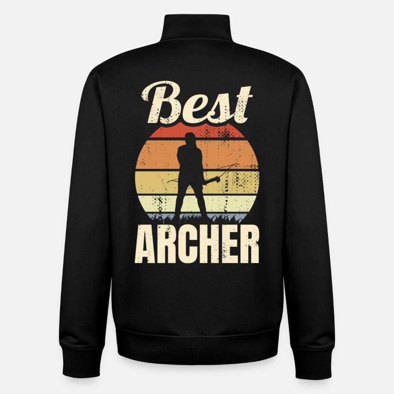 Best Archer - Unisex Organic Zip Sweatshirt von Stanley/Stella - Schwarz