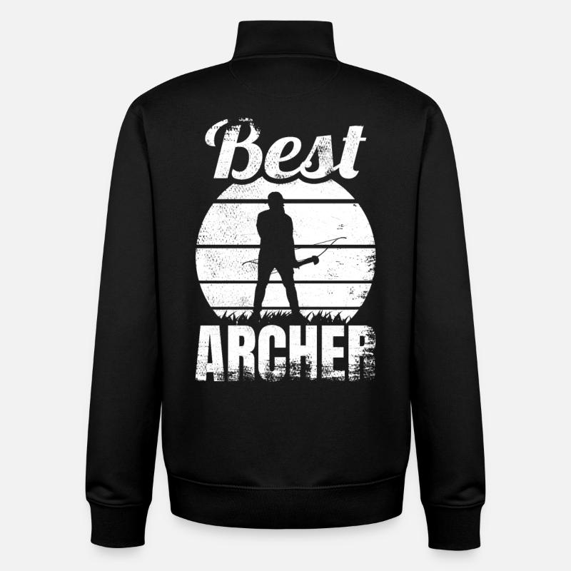 Best Archer - Unisex Organic Zip Sweatshirt by Stanley/Stella - black
