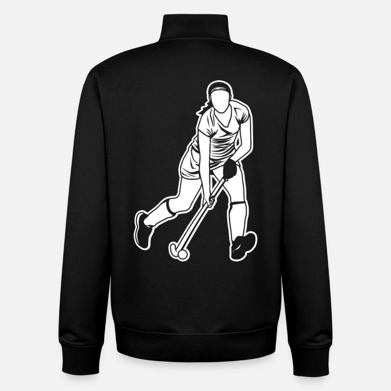 Hockey Mädchen - Unisex Organic Zip Sweatshirt von Stanley/Stella - Schwarz