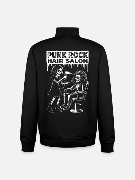 Punk Rock Skelette Haarstyling - Unisex Organic Zip Sweatshirt von Stanley/Stella - Schwarz