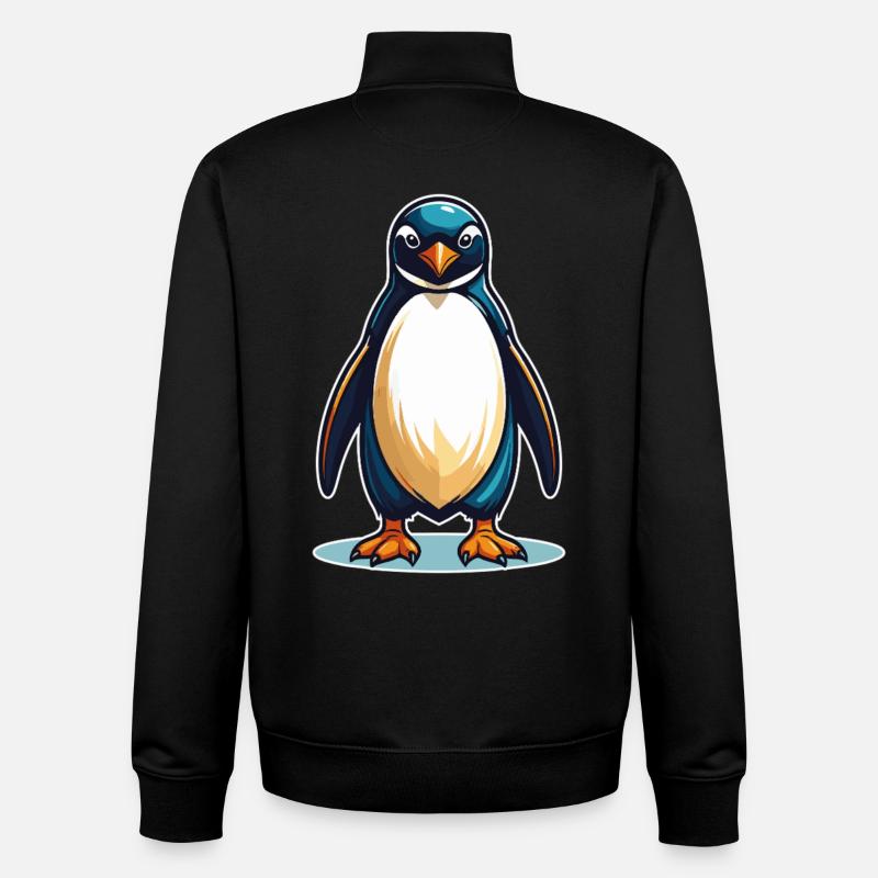 Cooler Pinguin – Süß, frech und sympathisch - Unisex Organic Zip Sweatshirt von Stanley/Stella - Schwarz