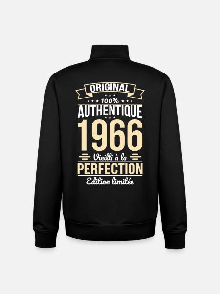 1966 – Aged to Perfection – Limited Edition - Unisex Organic Zip Sweatshirt by Stanley/Stella - black