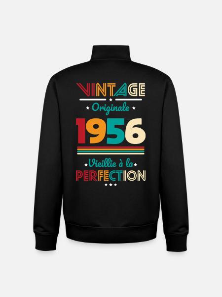 1956 – Jahrgang – Perfekt gereift - Unisex Organic Zip Sweatshirt von Stanley/Stella - Schwarz