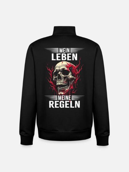 My Life - My Rules - Unisex Organic Zip Sweatshirt by Stanley/Stella - black
