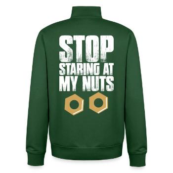  Scaffolding Builder Platform Constructio Scaffold - Unisex Organic Zip Sweatshirt by Stanley/Stella - bottle green - Back - AI Model Male 185 dark (185cm)