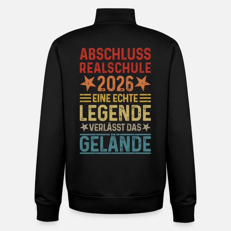 Graduation 2026 Realschule legend leaves site - Unisex Organic Zip Sweatshirt by Stanley/Stella - black