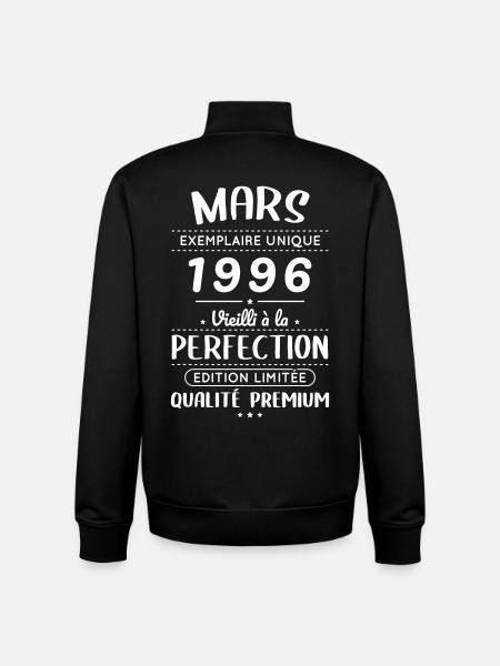 30th Anniversary - March 1996 Perfection - Unisex Organic Zip Sweatshirt by Stanley/Stella - black