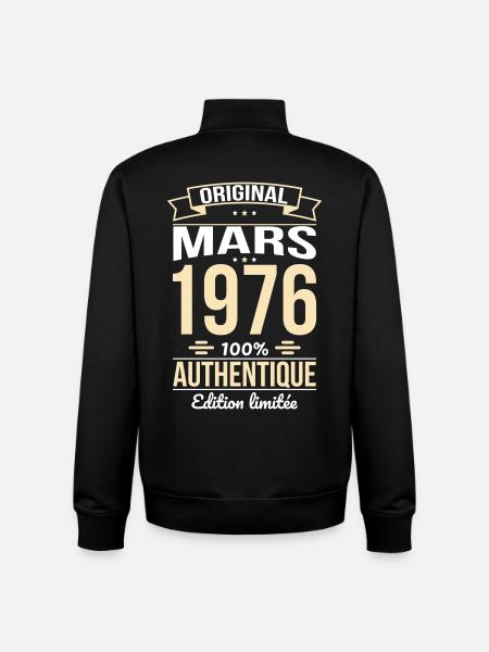50th Anniversary - Original - March 1976 - Unisex Organic Zip Sweatshirt by Stanley/Stella - black
