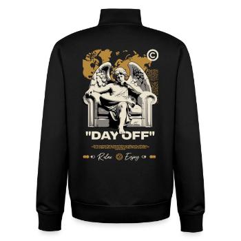 Tag frei Engel auf dem Thron - Unisex Organic Zip Sweatshirt von Stanley/Stella - Schwarz - Hinten - AI Model Male 185 light (185cm)