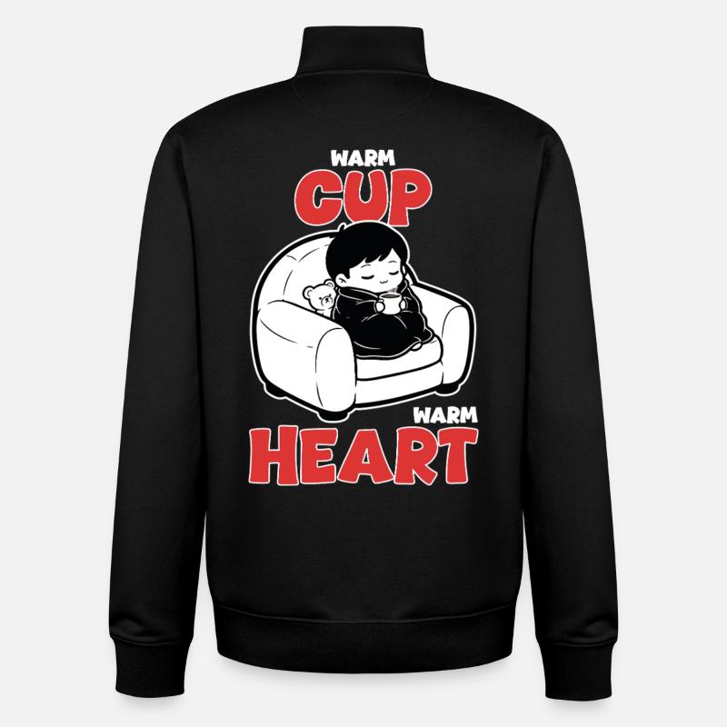 Warmgetränk-Teddy einhüllen - Unisex Organic Zip Sweatshirt von Stanley/Stella - Schwarz